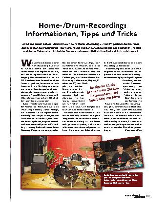 Home-/Drum-Recording: Informationen, Tipps und Tricks