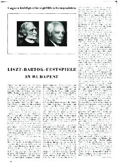 Liszt-Bartok-Festspiele in Budapest