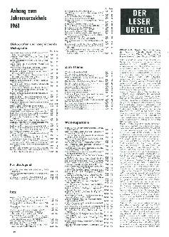 Anhang zum Jahresverzeichnis 1961