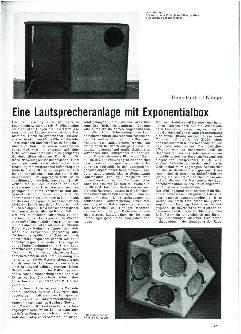 Eine Lautsprecheranlage mit Exponentialbox