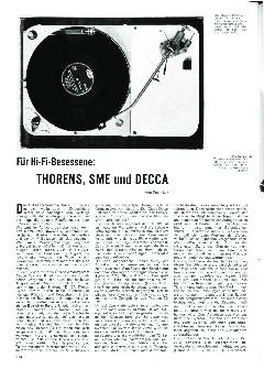 Für HiFi-Besessene: Thorens, SME und Decca