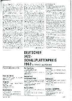 Deutscher Jazz-Schallplattenpreis 1963 der Deutschen Jazz-Föderation