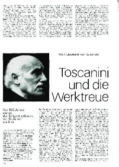 Toscanini und die Werktreue