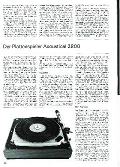 Der Plattenspieler Acoustical 2800