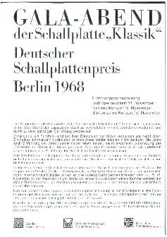 Deutscher Schallplattenpreis Berlin 1968