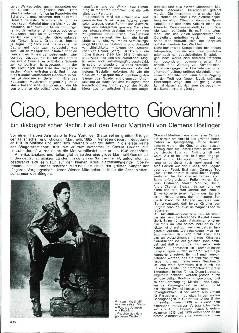 Ciao, benedetto Giovanni!