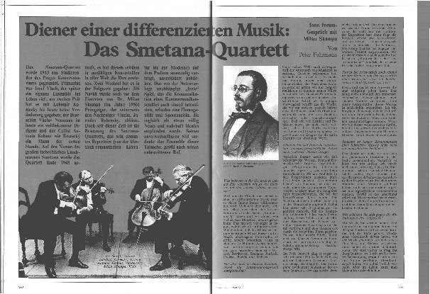 Diener einer differenzieren Musik: Das Smetana-Quartett
