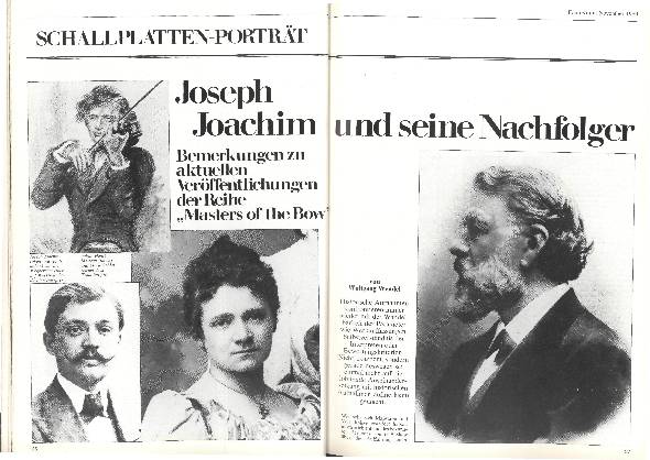 Joseph Joachim und seine Nachfolger