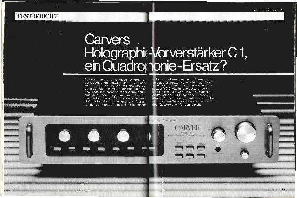 Carvers Holographie-Vorverstärker C1, ein Quadrophonie-Ersatz?