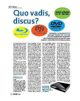 Quo vadis, discus?