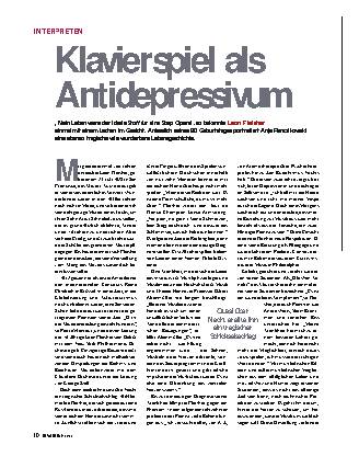 Klavierspiel als Antidepressivum