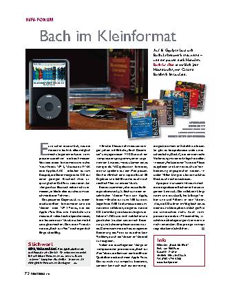 Bach im Kleinformat