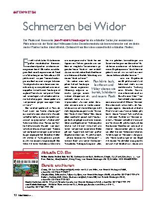 Schmerzen bei Widor