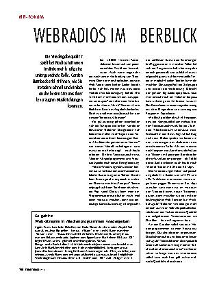 Webradios im Überblick