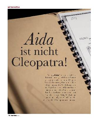 Aida ist nicht Cleopatra!