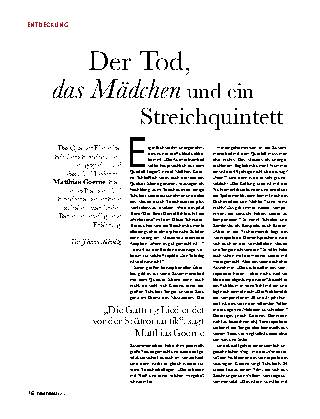 Der Tod, das Mädchen und ein Streichquintett