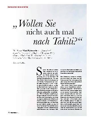 „Wollen Sie nicht auch mal nach Tahiti?“