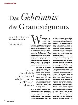 Das Geheimnis des Grandseigneurs