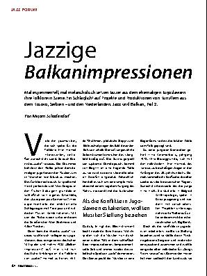 Jazzige Balkanimpressionen