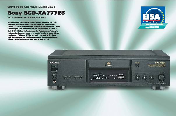 Sony SCD-XA777 ES