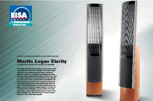Martin Logan Clarity