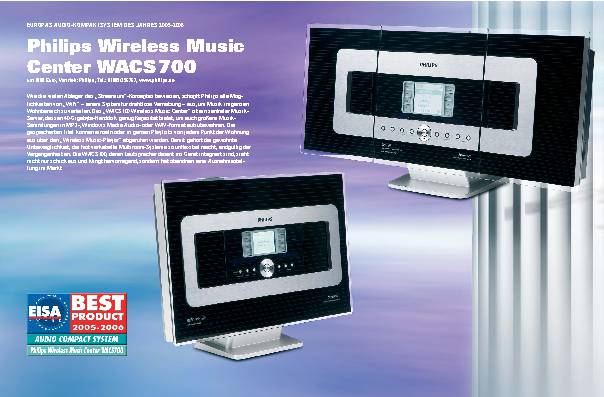Philips Wireless Music Center WACS700