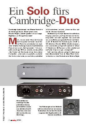 Ein Solo fürs Cambridge-Duo