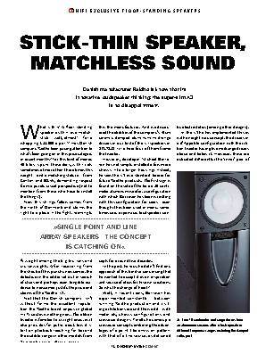 Stick-thin speakers, matchless sound
