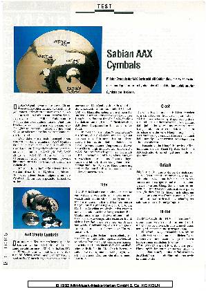 Sabian AAX Cymbals